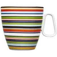 Iittala Origo kop 400 ml porselein gestreept oranje
