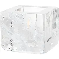 Kosta Boda Brick theelicht houder wit