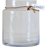 ERNST glazen vaas H22,5 cm. Ø 12,5 cm. helder