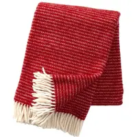 Klippan Yllefabrik Ralph wollen plaid rood