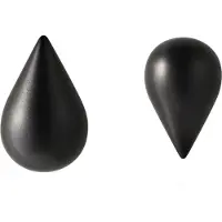Normann Copenhagen Dropit Hooks Small 2 Pcs - Haken en hangers Beuken Black - 331500