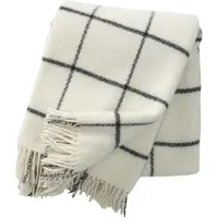 Klippan Yllefabrik Vinga wollen plaid wit