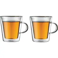 Bodum Canteen dubbelwandige glazen met oor medium - 0,2 liter - set van 2