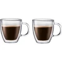 Bodum Bistro dubbelwandige glazen met oor - 0,15 liter - set van 2