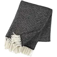 Klippan Yllefabrik Samba Plaid 130x200 Cm Zwart - Plaids & dekens Lamswol Black - 206901