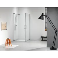 Sealskin Get Wet by Sealskin IMPACT Hoekinstap, 900x900mm, Chroom/zilver hoogglans, 8mm helder veiligheidsglas