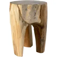 Nordal A/S TEAK houten kruk, natuurlijke afwerking