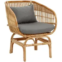Nordal A/S BALI rotan fauteuil met grijze zitting