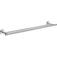Smedbo Home Dubbele Handdoekhouder - Chroom - Messing - Accessoires, Handdoekhouders, Handdoekstangen - 7391447036558