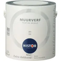 Histor Perfect Finish Muurverf Mat Wit 6400 2,5 LTR