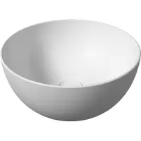 Salenzi Unica Round ronde opbouw wastafel waskom glans wit 40x20cm
