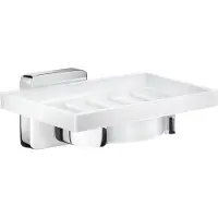 Smedbo Ice zeephouder chroom met keramieken schaal