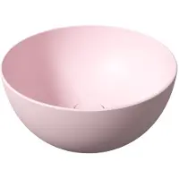 Salenzi Unica Round ronde opbouw wastafel waskom mat roze 40x20cm