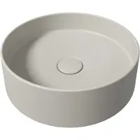 Salenzi Hide Circle opbouw wastafel waskom mat grijs 40x12cm
