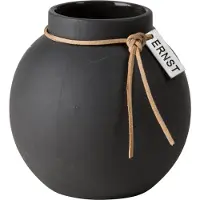 ERNST vaas aardewerk donkergrijs 10 cm