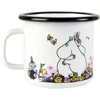 Muurla Moemin geëmailleerde mok knuffel 25 cl Wit