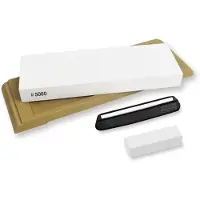 Yaxell Ran Messenset - Giftset - 3-delig - Messenlijper met Santoku Mes 16,5 cm en Universeelmes 12 cm - 69 Lagen Damaststaal - VG10 Staal - 61 HRC - Canvas-Micarta Heft