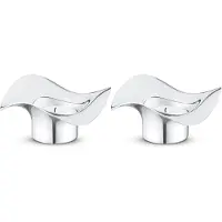 Georg Jensen Theelichthouder Cobra RVS (Set van 2)
