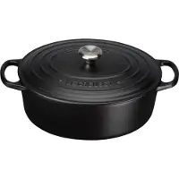Le Creuset Signature Ovale Braadpan 27 cm Mat Zwart