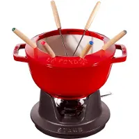 Zwilling Fonduestel kersenrood w. 2 handvatten, rond. 18 cm, Fondue Set, Rood