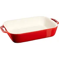 Staub Rechthoekige gratineerschaal 27 x 20 cm - kers 2,4 l