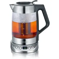 Severin WK3479 Glass-Tea-/Jug Kettle glass/brushed rvs/black