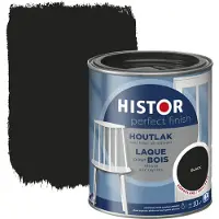 Histor Perfect Finish houtlak RAL 9005 zwart hoogglans 750 ml