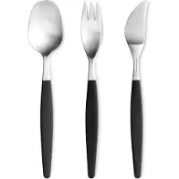 Gense Focus De Luxe Bestekset 12 Stk - Besteksets Kunststof Black - 20493