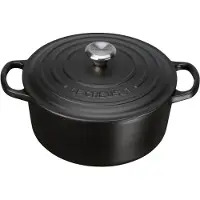 Le Creuset Gietijzeren Ronde Braadpan Mat Zwart 22cm 3,3l