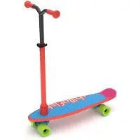 Chillafish Skateboard en Step 2-in-1 - Kinderstep omvormbaar naar Skateboard - Rood - Jongens en meisjes 3 jaar en ouder - Verstelbaar stuur - Model Skatieskootie 2