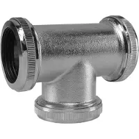 Wiesbaden Chroom 32 mm koppel t stuk t.b.v vloerbuis