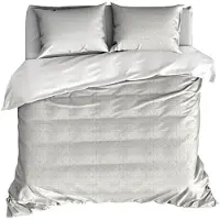 De Witte Lietaer Dekbedovertrek Skyscraper Ivory Satijn-260 x 200 / 220 / 240 cm | Extra Breed