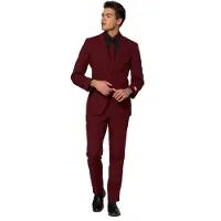 Opposuits Blazing Burgundy - Heren Pak - Bordeaux Rood - Maat 54