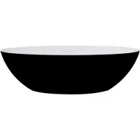 Best design Vrijstaand bad solid surface 180x85 cm bicolor mat zwart/wit