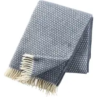 Klippan Yllefabrik Knut wollen plaid blauw