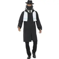 Smiffys Rabbij joods kostuum (zwart en wit, M)