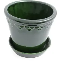 Bergs Potter Københavner pot geglazuurd Ø18 cm Groen