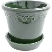Bergs Potter Københavner pot geglazuurd Ø14 cm Groen
