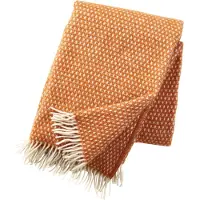 Klippan Yllefabrik Knut wollen plaid oranje