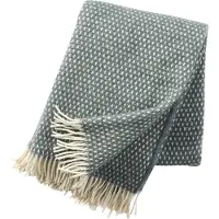 Klippan Yllefabrik Knut wollen plaid groen
