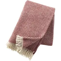 Klippan Yllefabrik Knut wollen plaid roestrood