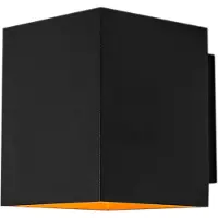 QAZQA Design wandlamp zwart en goud vierkant - Sola