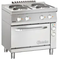 Bartscher elektrische kookplaat, model 700, B800, 4 kookzones, EBO
