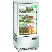 Bartscher Koelvitrine Bartscher, 3 roosters, edelstaal, 78L, 43(b)x99(h)x39(d), 230V/180W