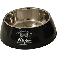 Gebr. De Boon Hondeneetbak plastic/RVS water/food 14 cm zwart Eet-en-drinkbakken-hond