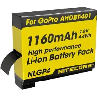 Nitecore NLGP4 / AHDBT-401 accu (3.8 V, 1160 mAh)