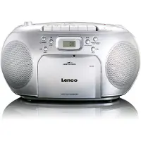 Lenco SCD-420SI - Portable stereo FM Radio CD - Cassettespeler