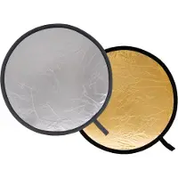 Delamax 2 in 1 reflectiescherm rond 55cm goud/zilver