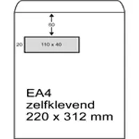 Raadhuis 303670 akte envelop | zelfklevend | EA4 | venster links | 220mm x 312mm | 250 stuks
