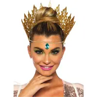 Leg avenue Glitter diadeem met juweelaccent Goudkleur
